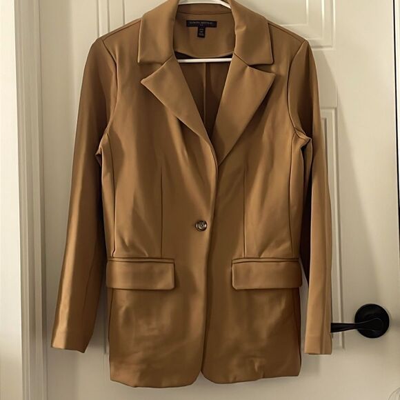 Banana Republic Factory Long and Lean Pointe Blazer in Tannin - Picture 1 of 6